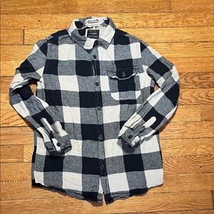 Denim & Flower Navy and White Checkered Button-Down Shirt